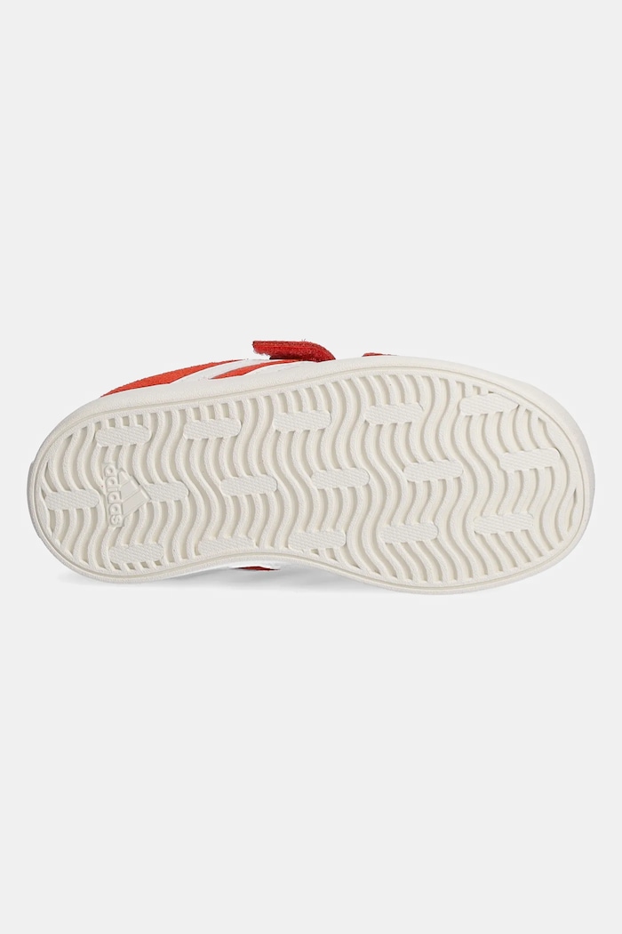 adidas sneakersy zamszowe dziecięce VL COURT 3.0 JH6307 pomarańczowy