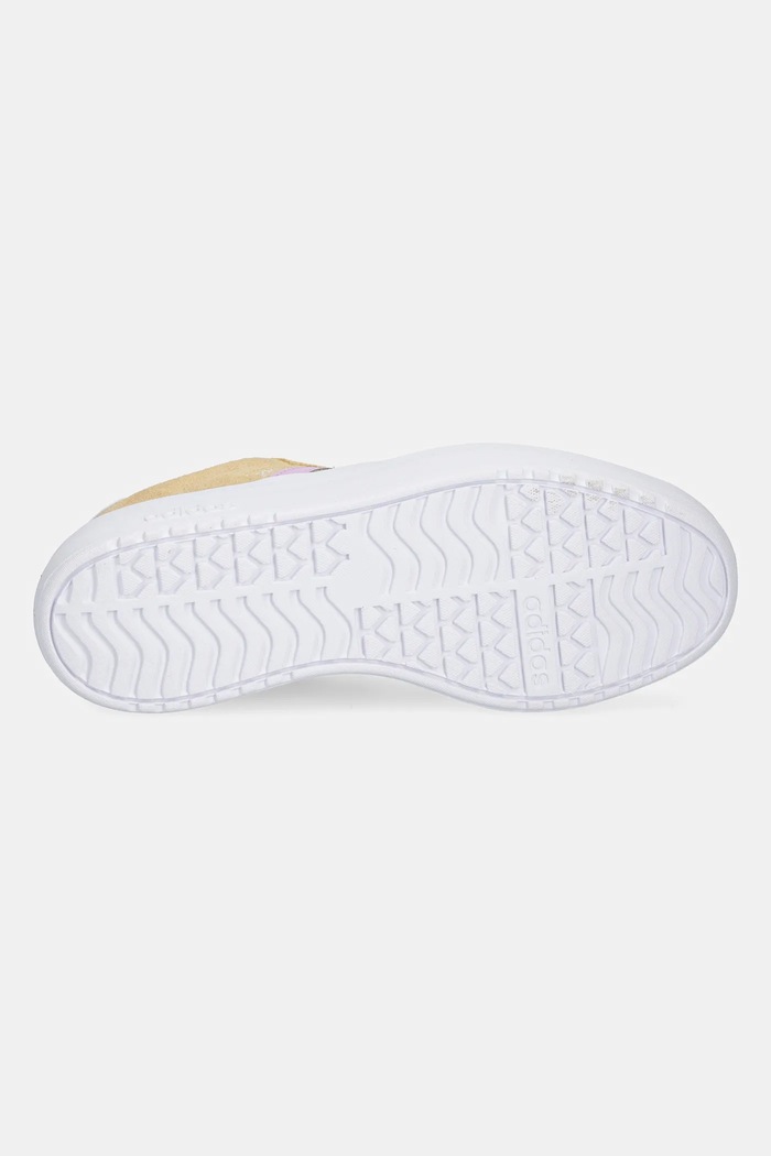 adidas sneakersy zamszowe dziecięce VL COURT BOLD JI1019 żółty