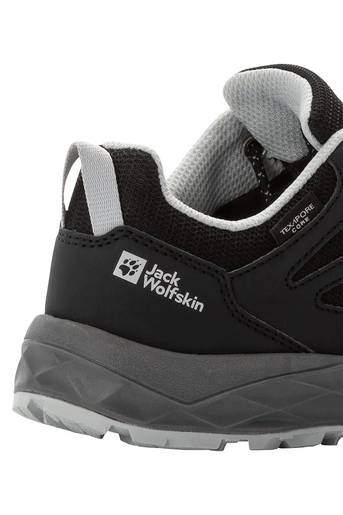 Dječaci Dječje cipele Jack Wolfskin WOODLAND 2 TEXAPORE LOW K 4059811.26.33 crna