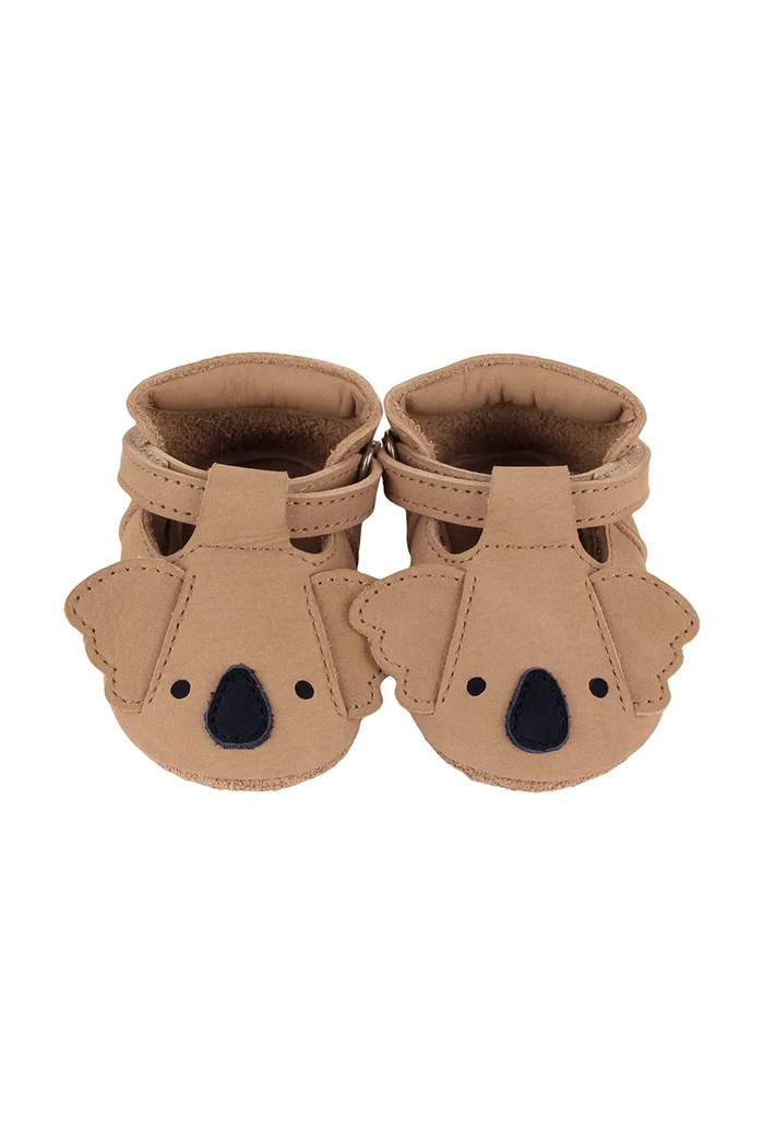 Момче Бебешки кожени обувки Donsje Spark Classic Shoes Koala 1002007 бежов