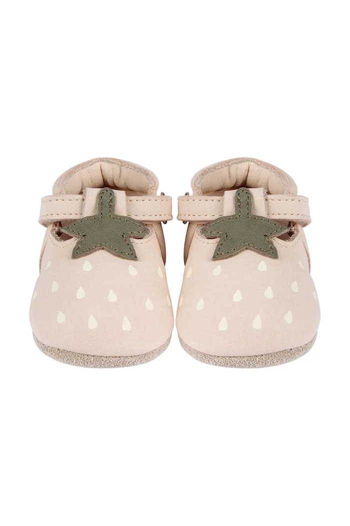Chłopiec Donsje buty zamszowe niemowlęce Nanoe Shoes Strawberry 1005003 beżowy
