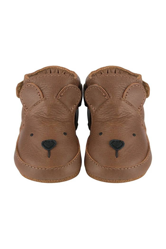 Момче Бебешки кожени обувки Donsje Morris Sneakers Bear 1036301 кафяв