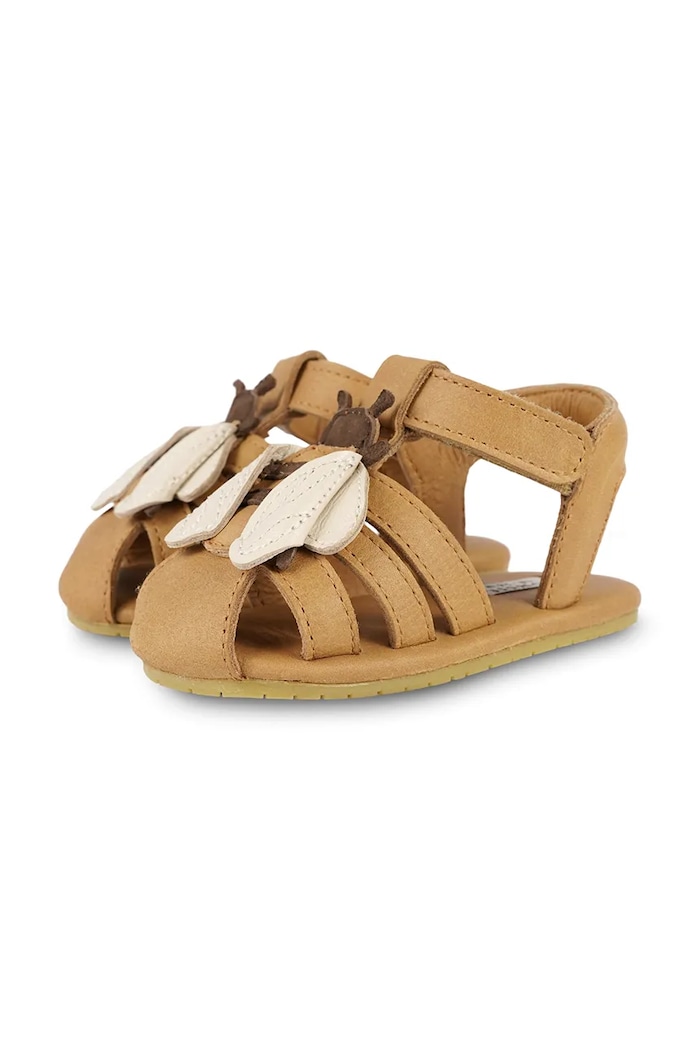 Βρεφικά δερμάτινα σανδάλια Donsje Duni Sky Sandals Bee 1040001 καφέ SS26