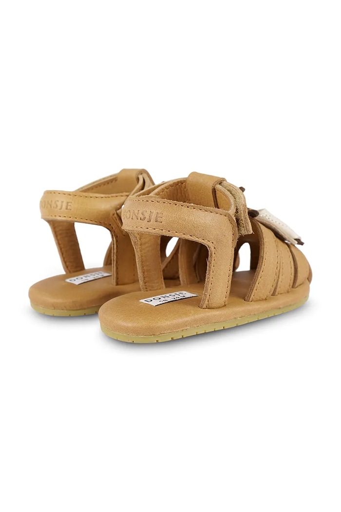 Βρεφικά δερμάτινα σανδάλια Donsje Duni Sky Sandals Bee καφέ 1040001