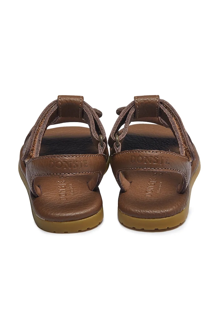 Chlapec Detské kožené sandále Donsje Mhalo Sandals Bear 1502301 hnedá