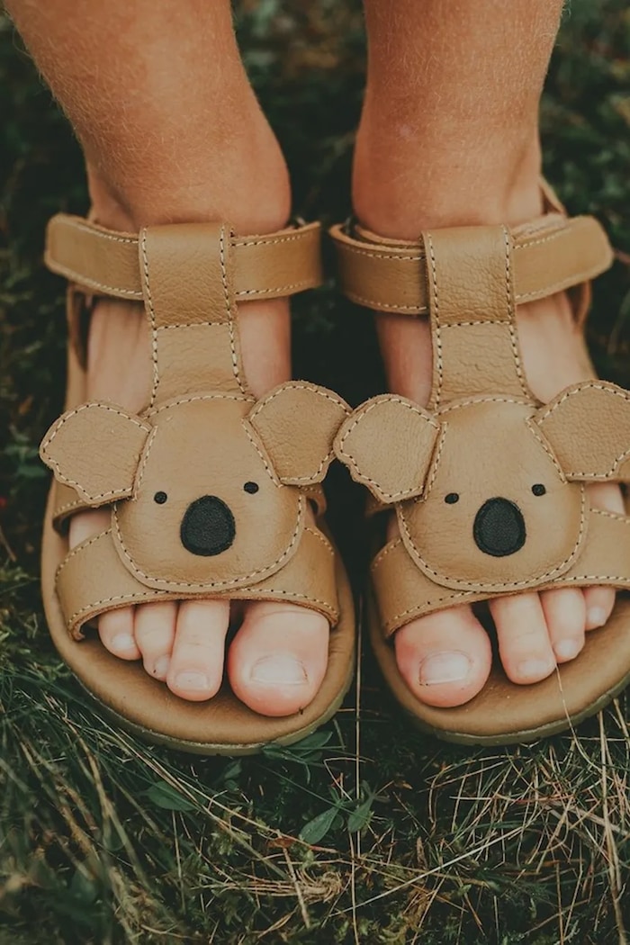 Detské kožené sandále Donsje Mhalo Sandals Koala Darčekový box hnedá 1502303