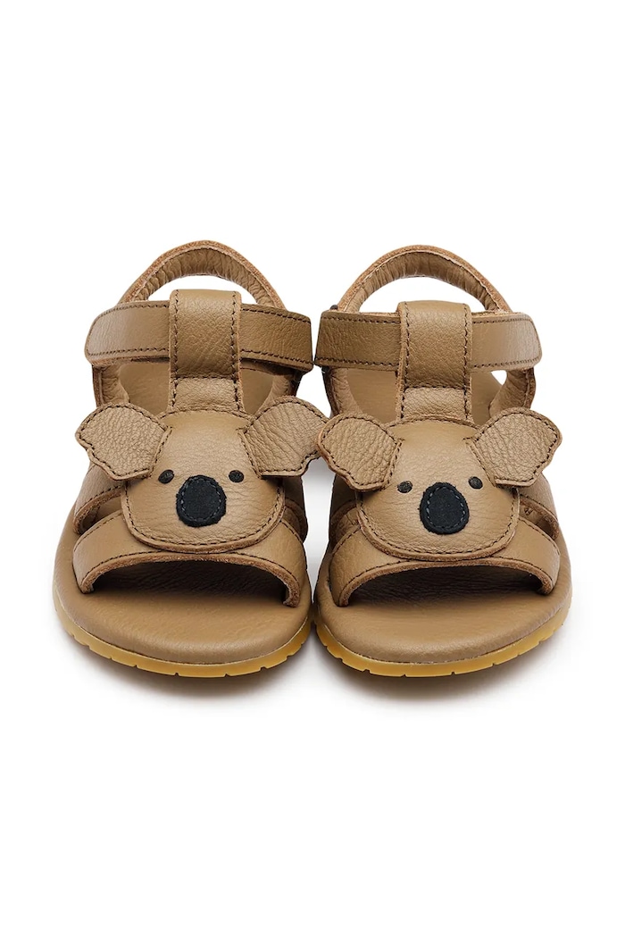 Chlapec Detské kožené sandále Donsje Mhalo Sandals Koala 1502303 hnedá