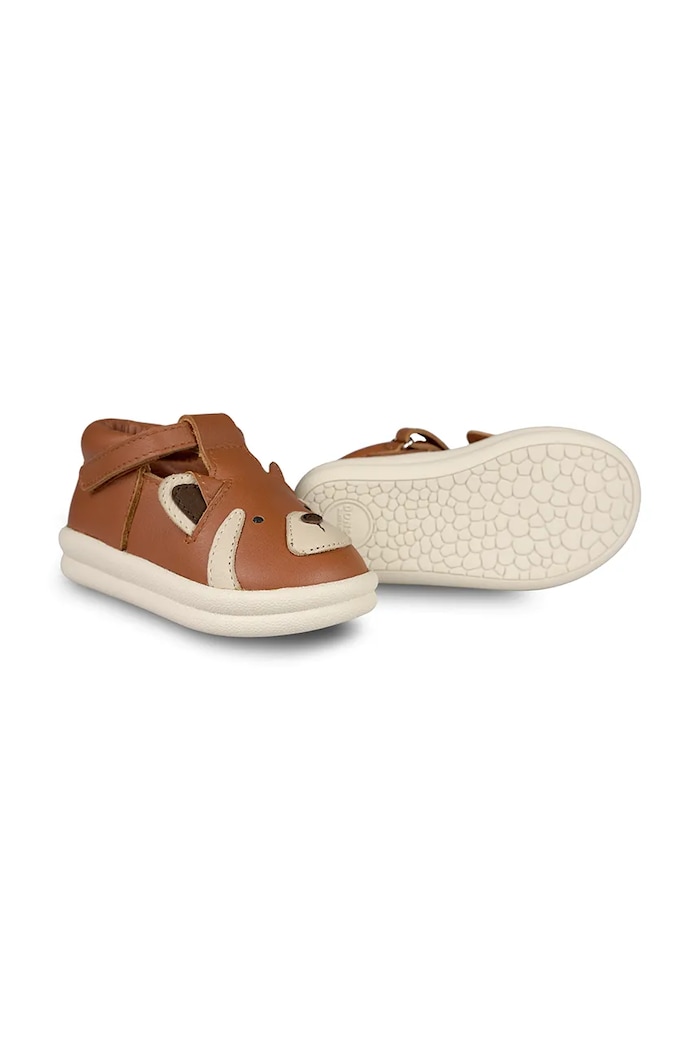 Donsje półbuty skórzane dziecięce Zazo Special Shoes Red Panda Gift Box brązowy 1503702