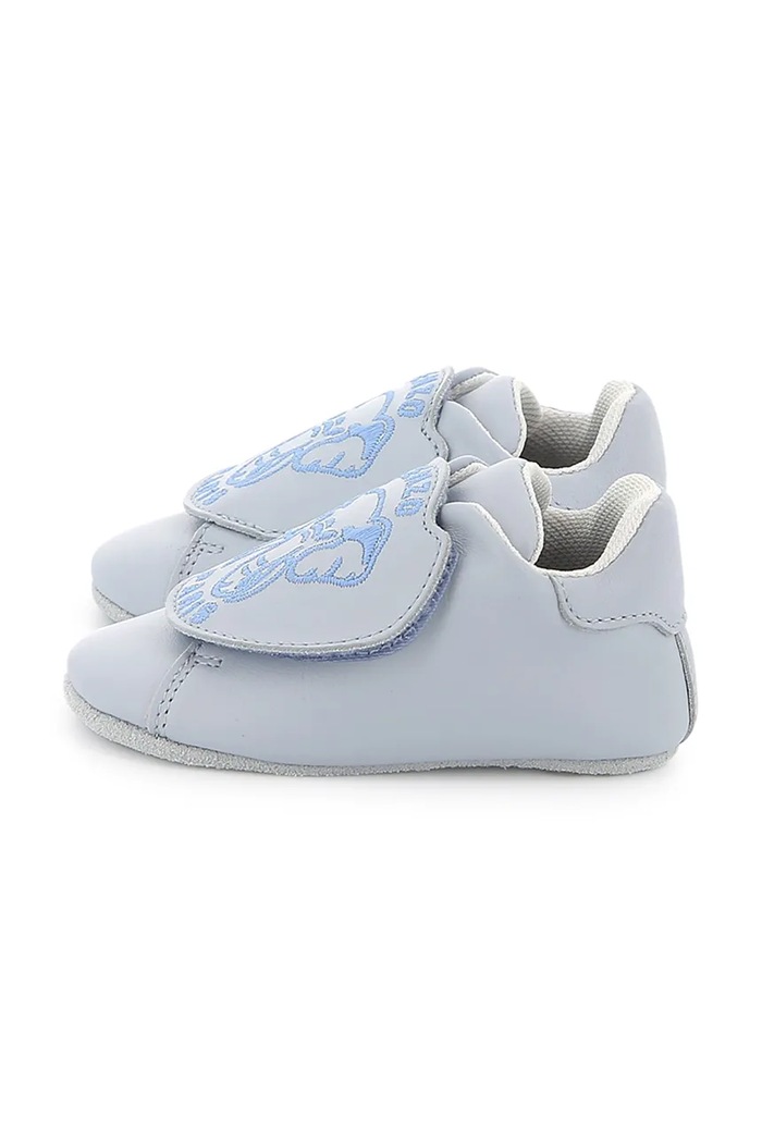 Kožené topánky pre bábätká Kenzo Kids nezateplené modrá K60891