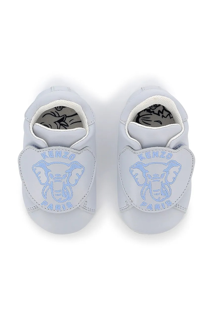 Kožené topánky pre bábätká Kenzo Kids K60891 modrá SS25