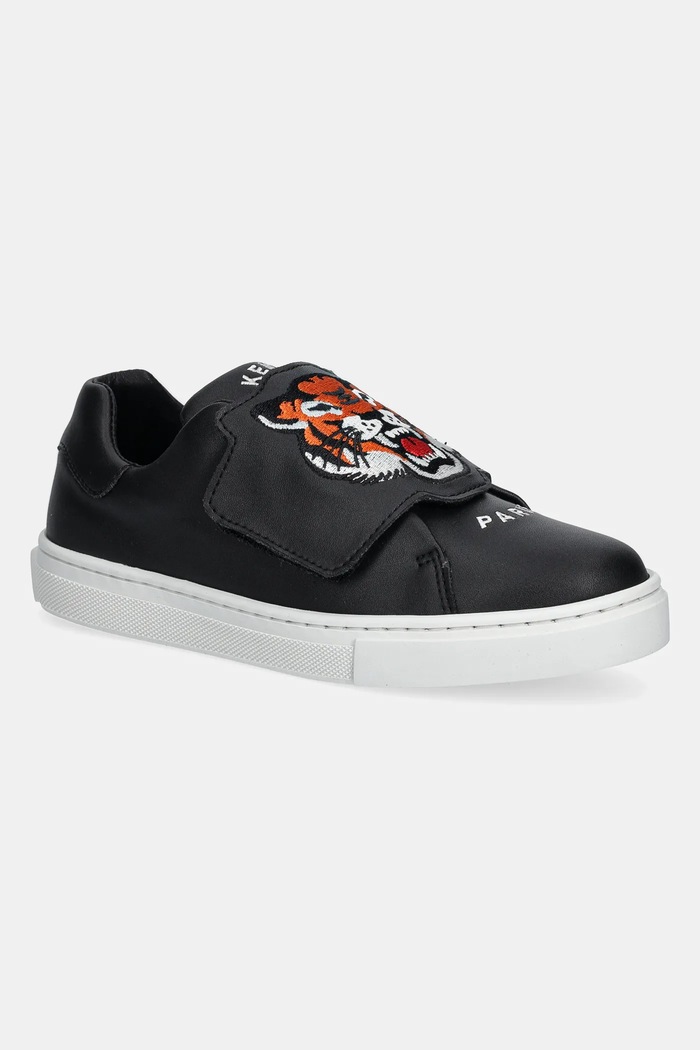 Detské kožené tenisky Kenzo Kids nízky čierna K60898