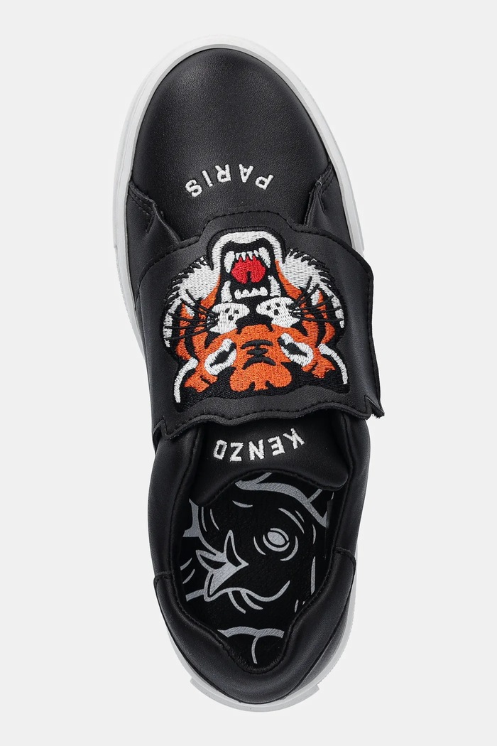 Detské kožené tenisky Kenzo Kids čierna K60898