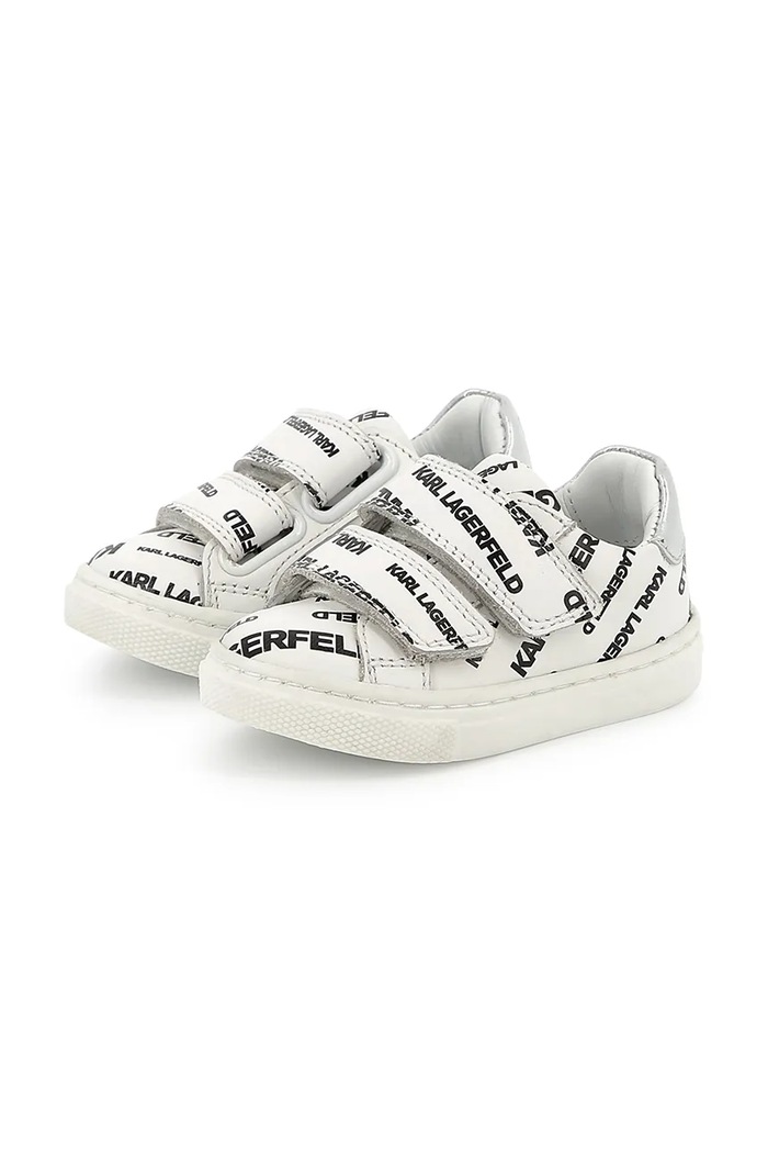 Бебешки кожени обувки Karl Lagerfeld без изолация бял Z30542.28.30