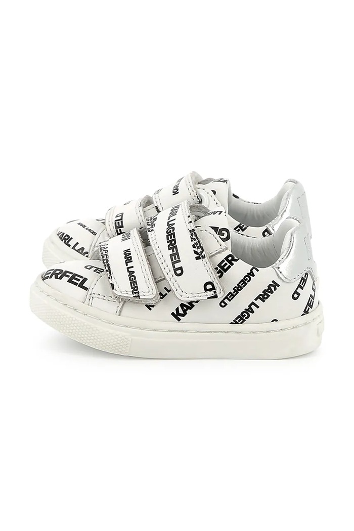 Бебешки кожени обувки Karl Lagerfeld Z30542.28.30 бял SS25