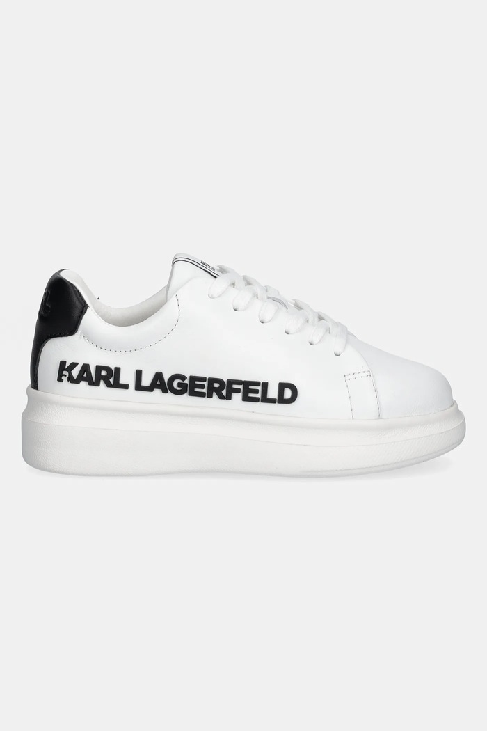 Karl Lagerfeld sneakersy skórzane dziecięce Z30381.30.35 biały SS25