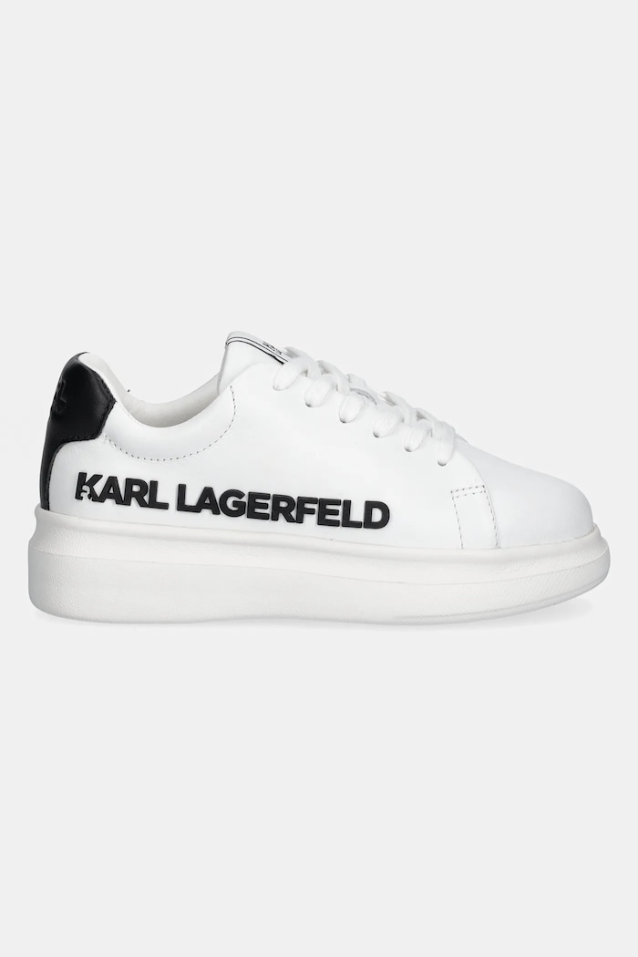 Karl Lagerfeld sneakersy skórzane dziecięce Z30381.30.35 biały SS25