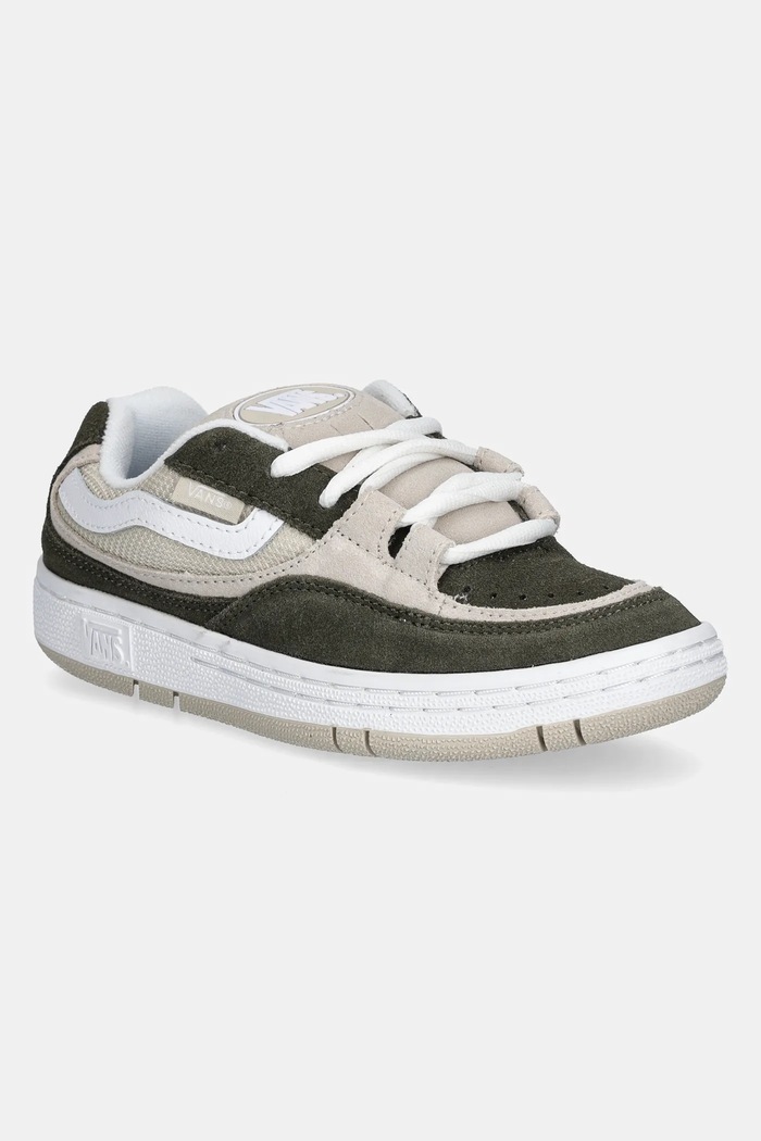 Vans teniși din piele copii Speed WS piele întoarsă verde VN000S645TS1