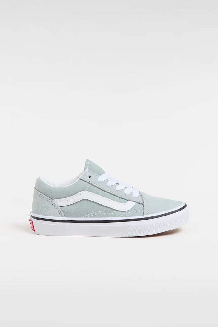 Детски ниски кецове Vans Old Skool гладка кожа сив VN000CYVEPO1