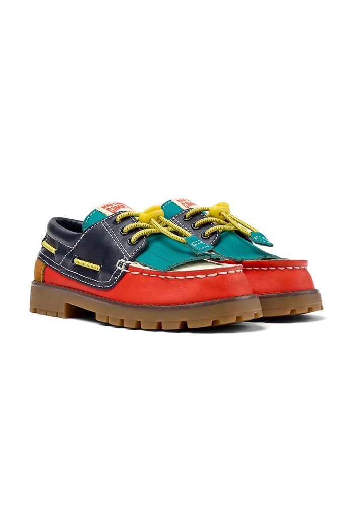 Camper mokasyny skórzane dziecięce by Bobo Choses K800642 multicolor AW25