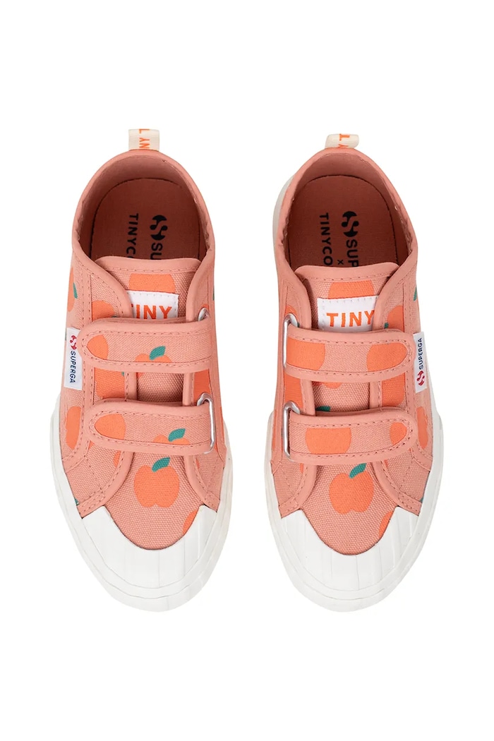 Dječje tenisice Tinycottons APPLES SNEAKERS X SUPERGA narančasta SS25.902
