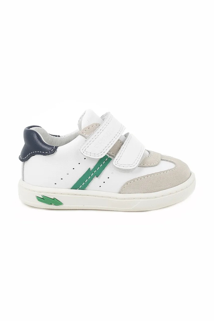 Παιδικά δερμάτινα sneakers Primigi απομίμηση σουέτ λευκό 7903433