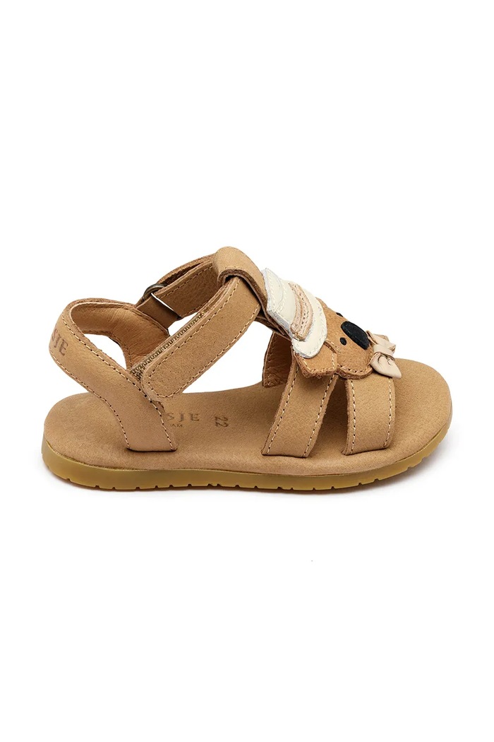 Παιδικά δερμάτινα σανδάλια Donsje Hilley Sandals Groom 1501602 καφέ
