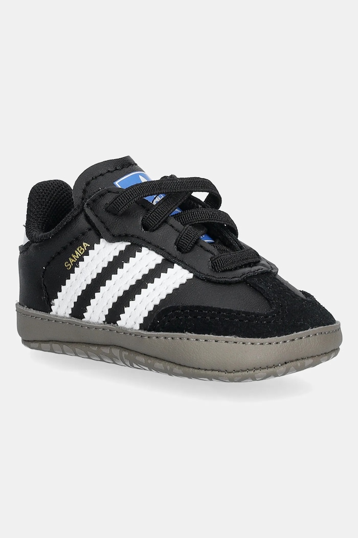 Cipele za bebe adidas Originals SAMBA CRIB brušena koža crna JI2757