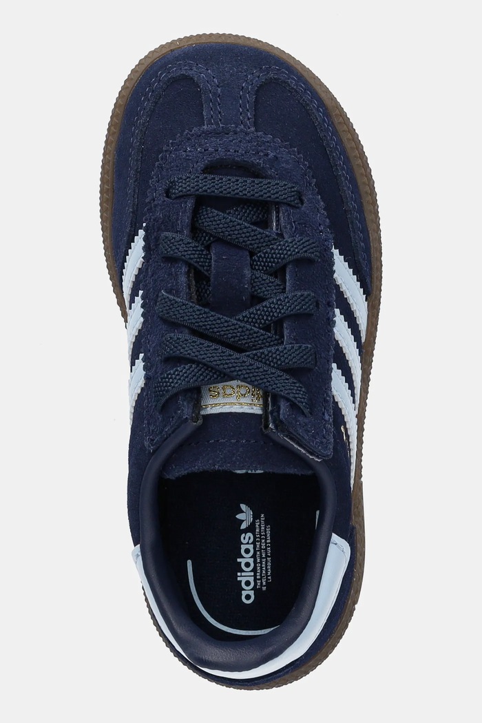 Dječje tenisice od brušene kože adidas Originals HANDBALL SPEZIAL mornarsko plava JI2899