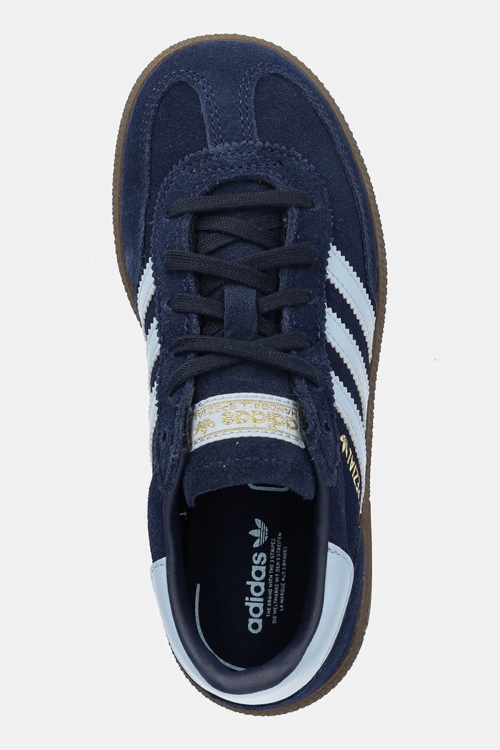 Dječje tenisice od brušene kože adidas Originals HANDBALL SPEZIAL mornarsko plava JI2895