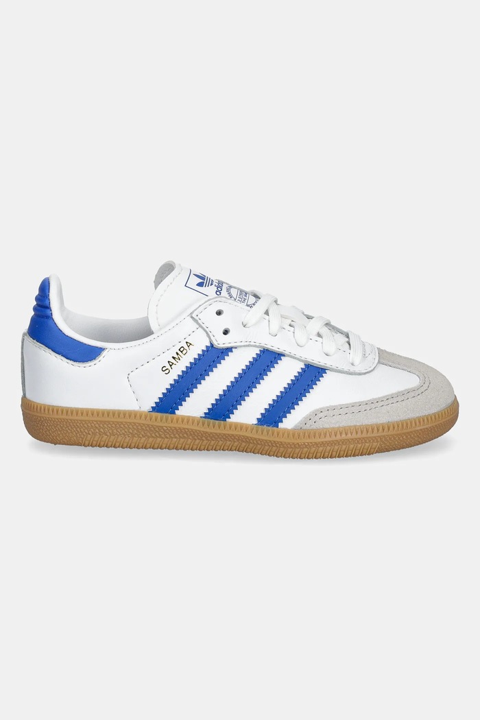 Detské kožené tenisky adidas Originals SAMBA OG JP5486 modrá AW25