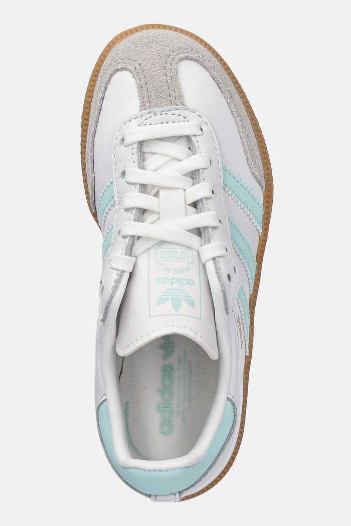 Kožené tenisky adidas Originals SAMBA OG tyrkysová JP5485