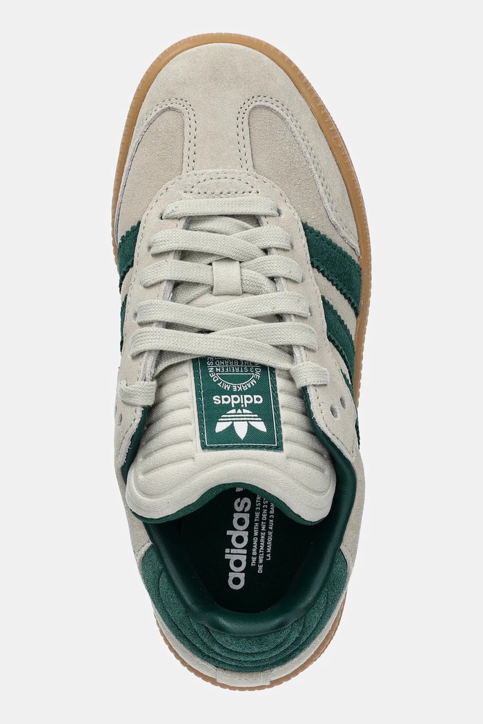 adidas Originals velúr sportcipő SAMBA XLG zöld JQ9886