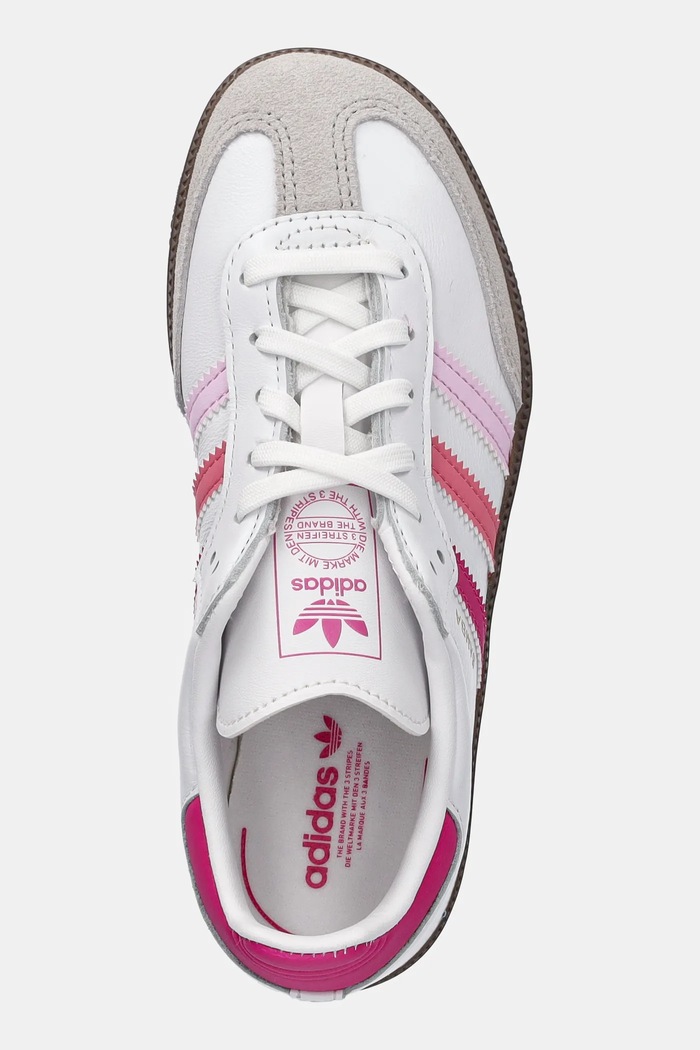 adidas Originals sneakersy skórzane dziecięce SAMBA OG różowy JP5494