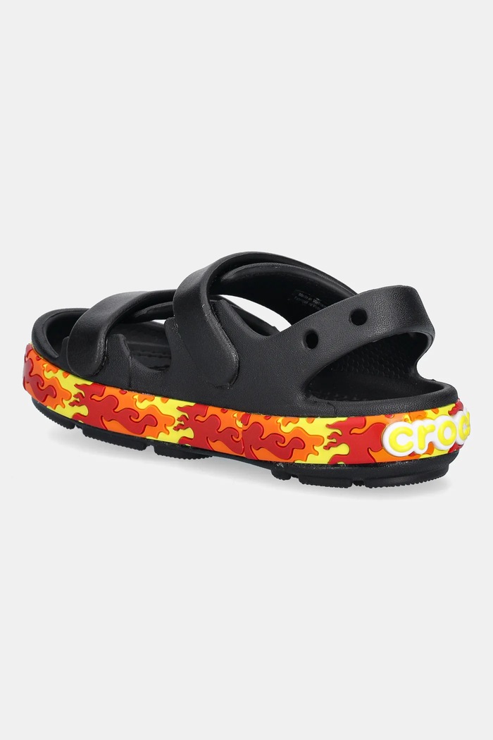 CHLAPEC Dětské sandály Crocs CROCBAND FLAMES SANDAL T 211269.CROCS.CROCBAND.F černá