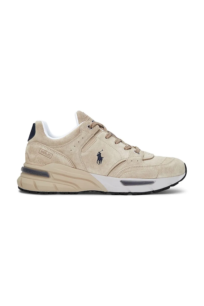 Semišové tenisky Polo Ralph Lauren Trackster 250 nízký béžová 809955688001.100