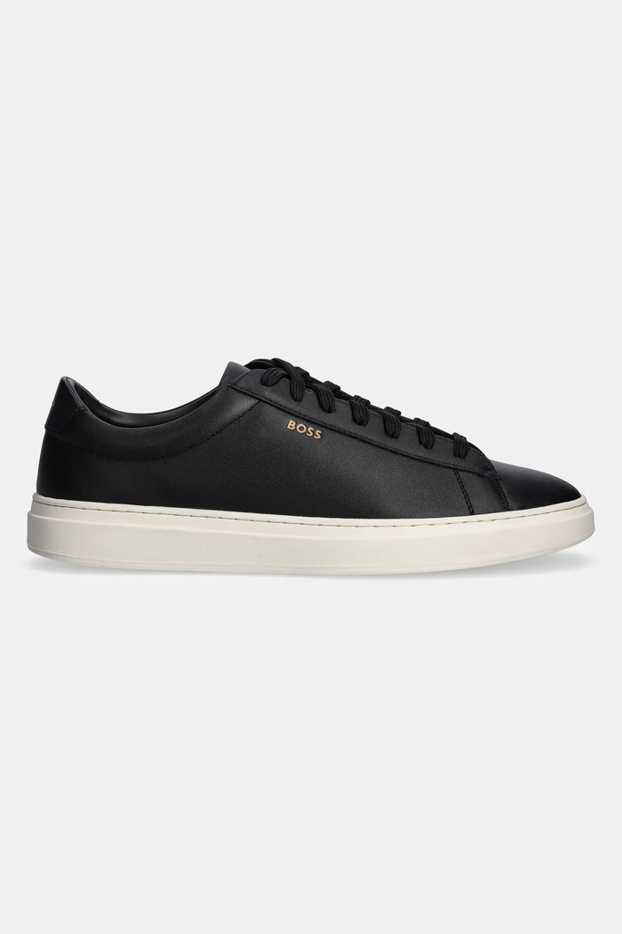 Kožené tenisky BOSS Kieran 50536480.002 černá SS25
