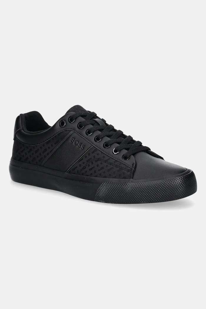 Tenisky BOSS Aiden imitace kůže černá 50536508.005