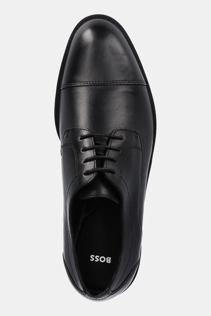 Kožené polobotky BOSS Tayil černá 50536144.001