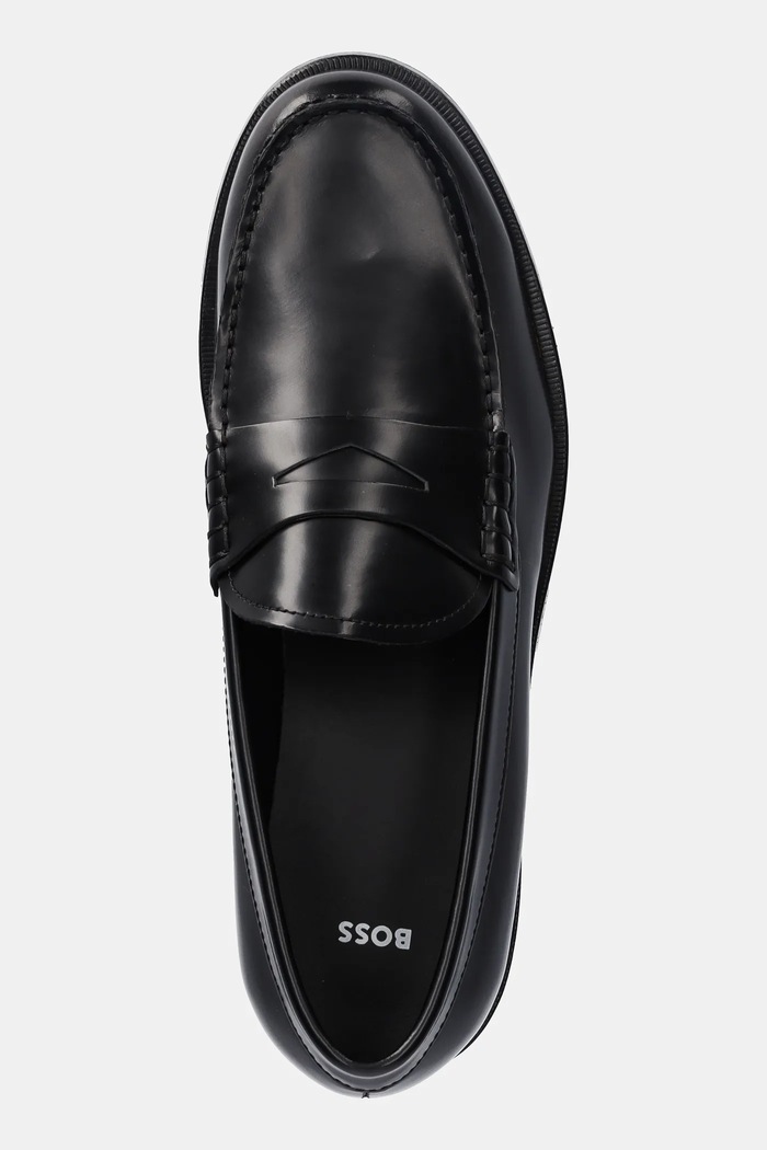 BOSS mocasini de piele Limber negru 50536162.001