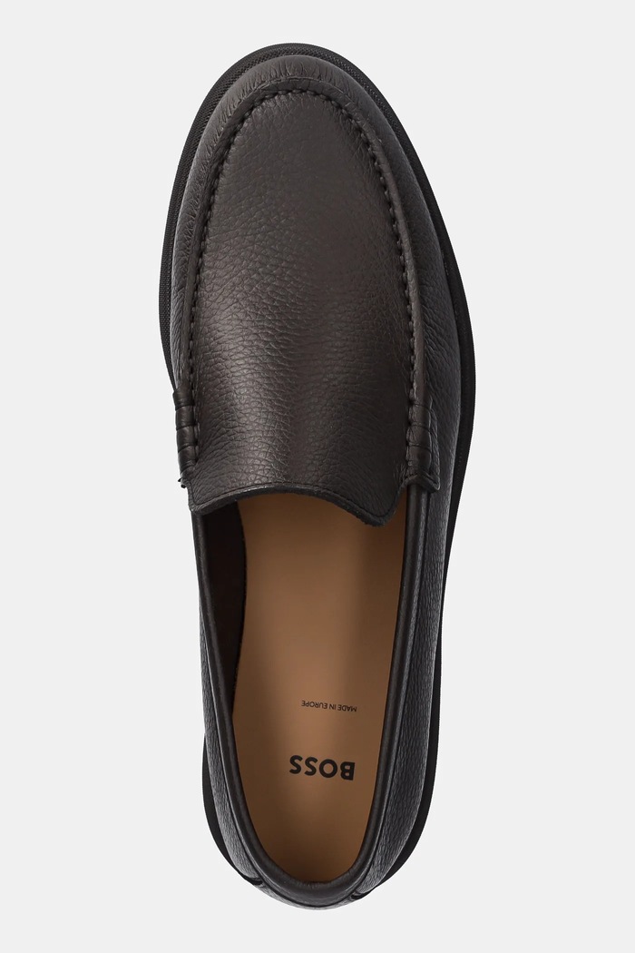 BOSS mokasyny skórzane Sienne brązowy 50536173.205