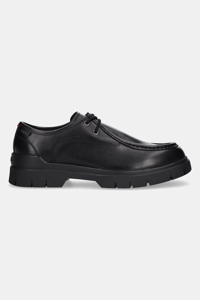 HUGO Pantofi de piele Ryan 50536171.001 negru SS25