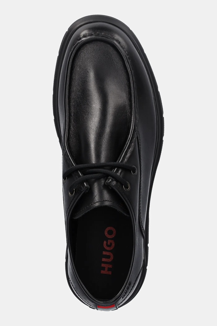 Pantofi de piele Ryan HUGO 50536171.001 negru