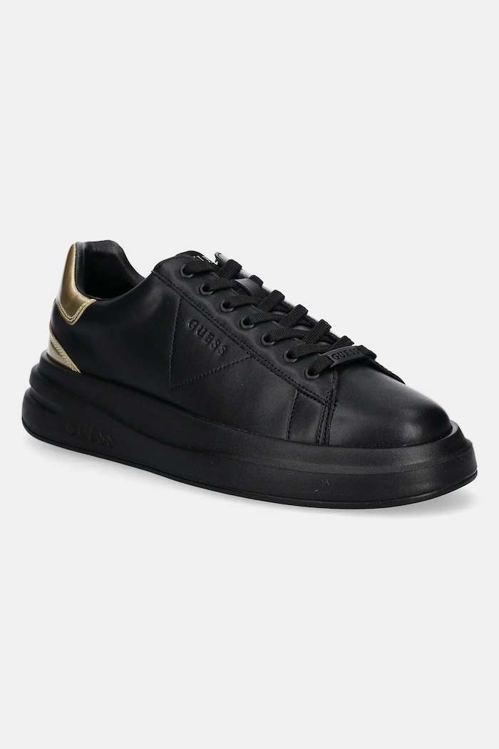 Guess sneakersy ELBA imitacja skóry licowej czarny FMPELB.LEL12.BLAGO