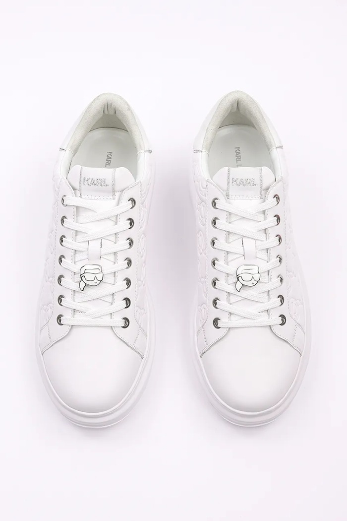 Obuwie Karl Lagerfeld sneakersy skórzane KAPRI MENS NFT KL52523F.01W biały