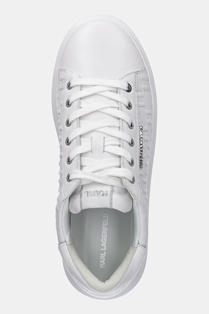 Kožené tenisky Karl Lagerfeld KAPRI MENS bílá KL52549K.01W