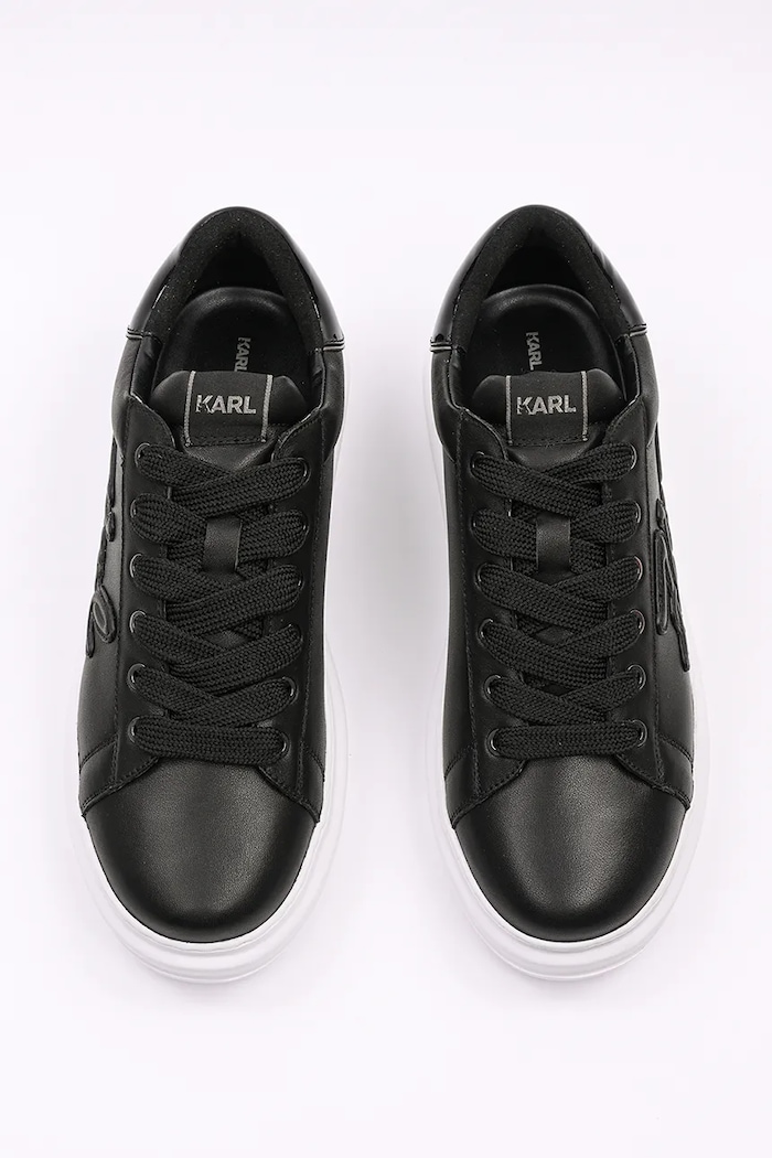 Boty Kožené tenisky Karl Lagerfeld KAPRI MENS KL52511K.000 černá