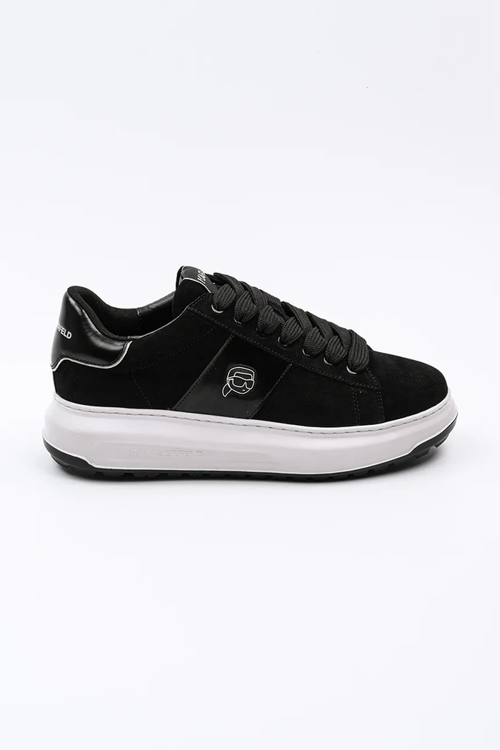 Nubuck sneakers Karl Lagerfeld KAPRI LUG μικρό μαύρο KL57527.20X