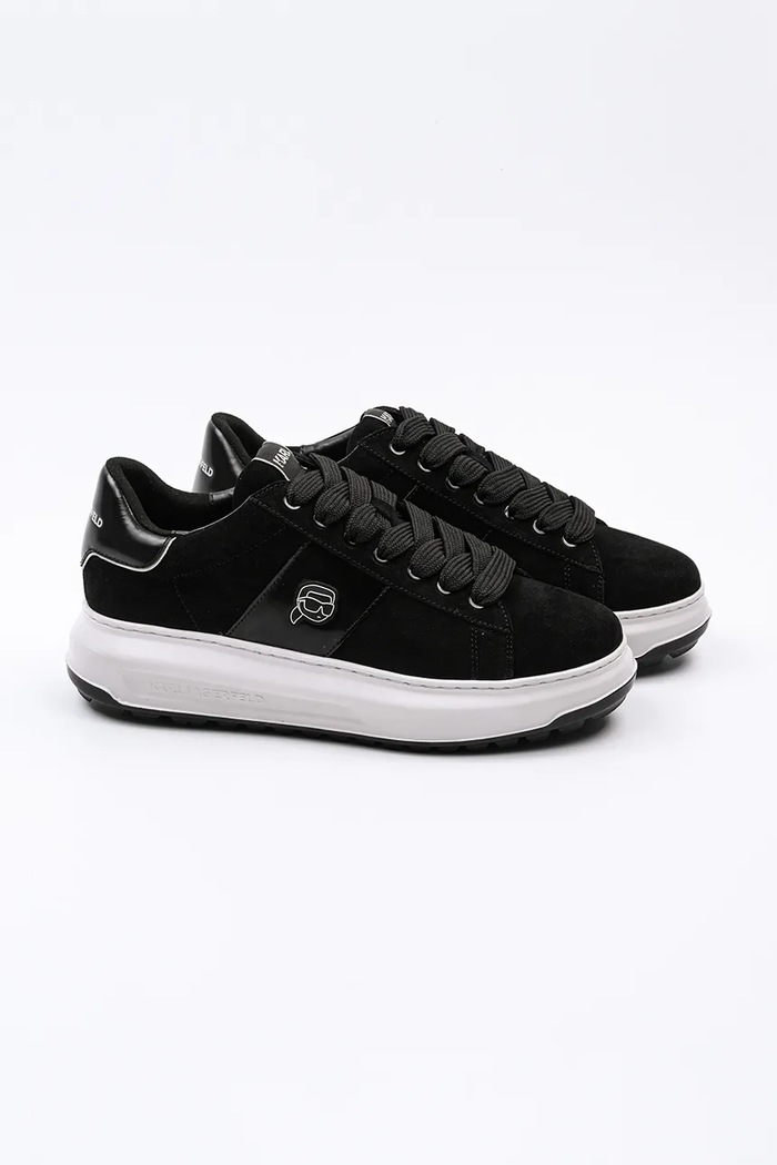 Nubuck sneakers Karl Lagerfeld KAPRI LUG KL57527.20X μαύρο SS25