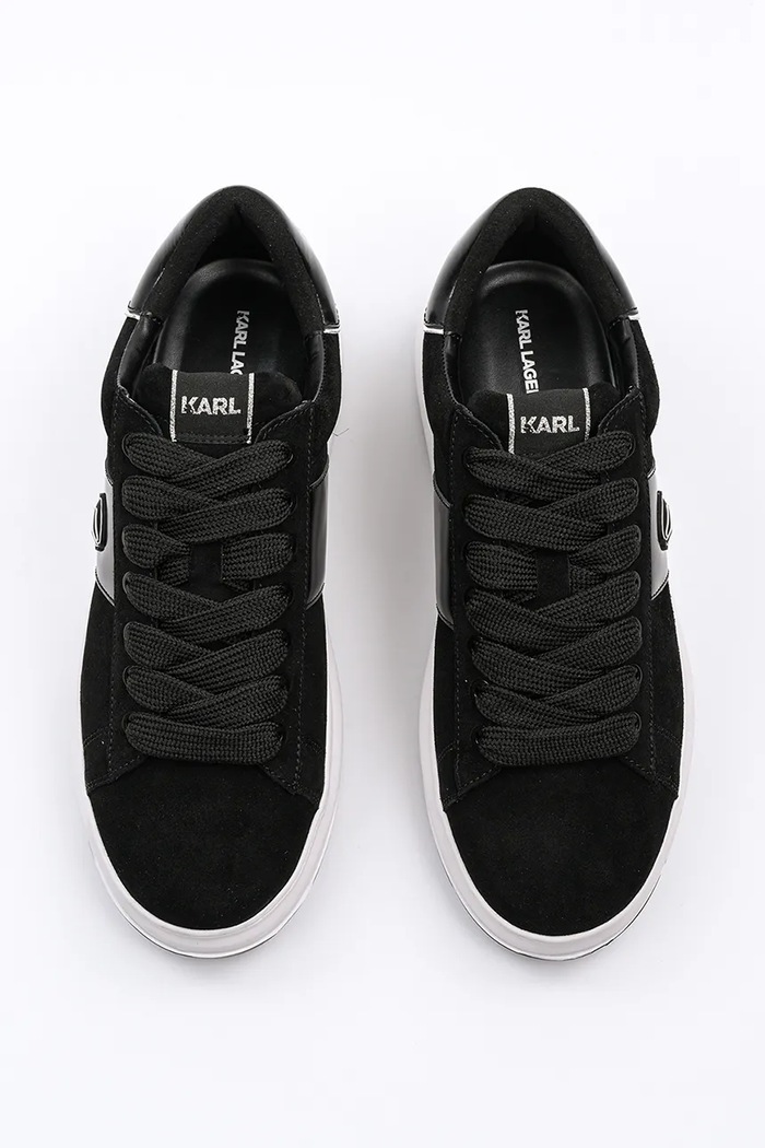 Nubuck sneakers Karl Lagerfeld KAPRI LUG μαύρο KL57527.20X