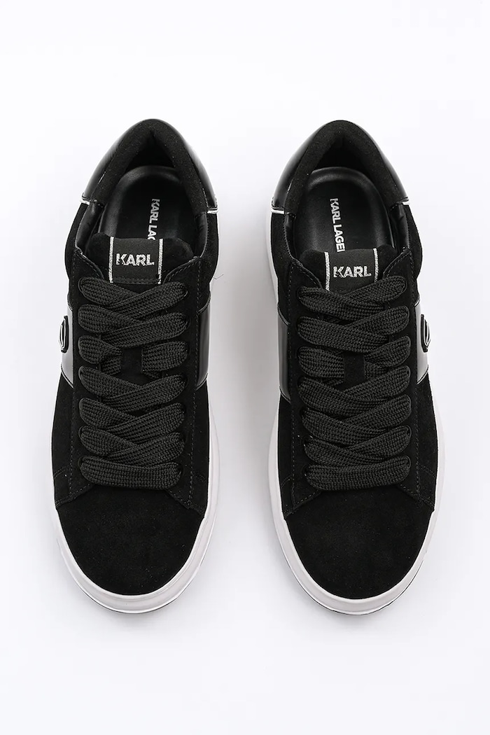 Nubuck sneakers Karl Lagerfeld KAPRI LUG μαύρο KL57527.20X